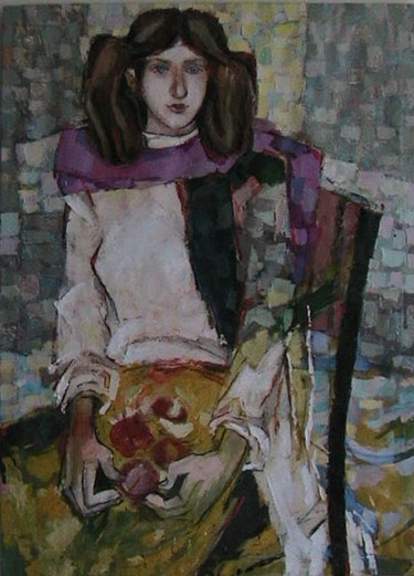 Картина под названием "Girl" - Ivan Hadjidimitrov, Подлинное произведение искусства