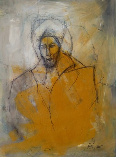 Pittura intitolato "Desert nomad" da Hadzi Natalija Milutinovic, Opera d'arte originale, Acrilico