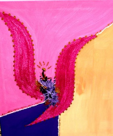 Peinture intitulée "Fleur" par Linda Haensel, Œuvre d'art originale