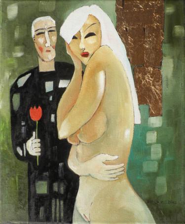 Malarstwo zatytułowany „WOMAN XXIV” autorstwa Miroslaw Hajnos, Oryginalna praca, Olej