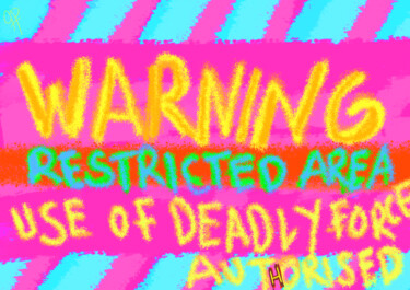 Arte digital titulada "Warning" por Hakan Portakal, Obra de arte original, Pintura Digital