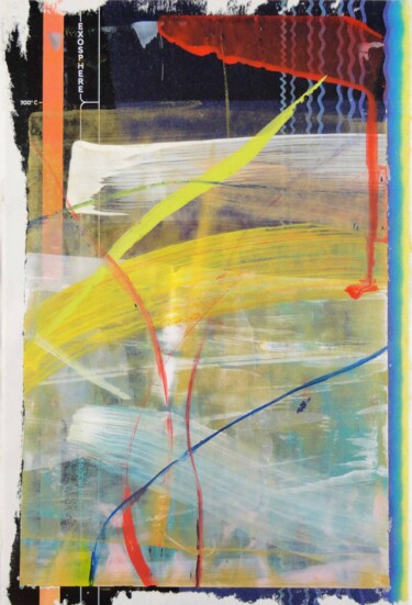 Pintura intitulada "Abstract-Exosphere" por Hal Howard, Obras de arte originais, Acrílico