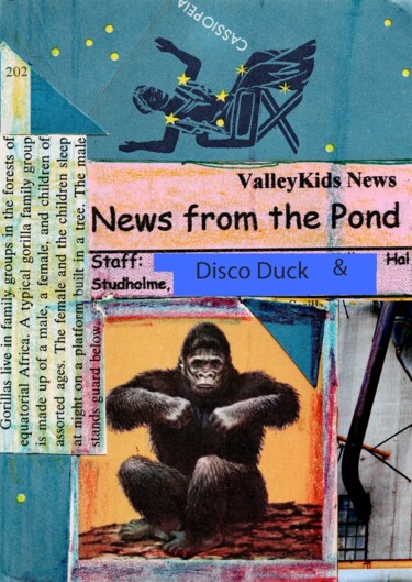Collages intitulée "Duck" par Hal Studholme, Œuvre d'art originale, Collages
