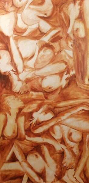 Картина под названием "EVA" - Hamid Valentin Esmann, Подлинное произведение искусства, Масло Установлен на Деревянная рама д…