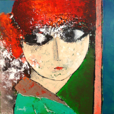 Painting titled "Mademoiselle" by Gilles Hancotte, Original Artwork, Acrylic