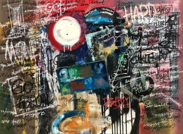 Painting titled "Note 23" by Hang, Original Artwork, Oil