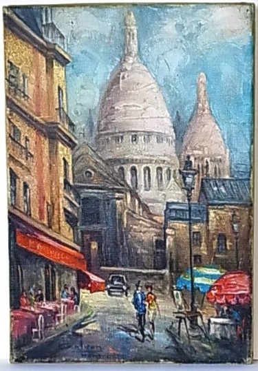 Картина под названием "Pariser Ansicht…" - Hans - Jörg Ledig, Подлинное произведение искусства, Масло