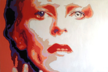 "David Bowie" başlıklı Tablo Hans Veltman tarafından, Orijinal sanat, Petrol Ahşap Sedye çerçevesi üzerine monte edilmiş