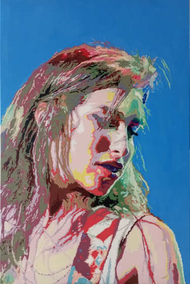 Pintura titulada "Loving Amy a 20 ans." por Hans Veltman, Obra de arte original, Oleo Montado en Bastidor de camilla de made…