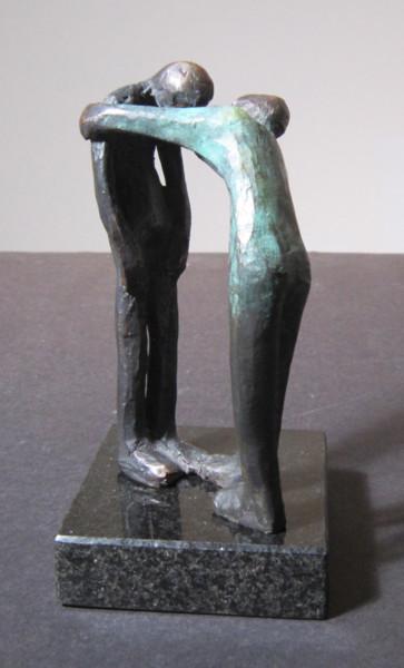 Scultura intitolato "Help me" da Bozena Happach, Opera d'arte originale, Metalli