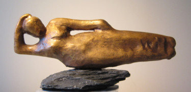Skulptur mit dem Titel "Venus on the rock" von Bozena Happach, Original-Kunstwerk, Harz