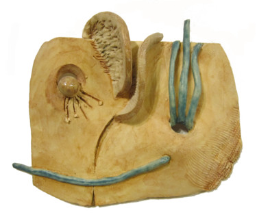 Skulptur mit dem Titel "Paysage" von Bozena Happach, Original-Kunstwerk, Keramik