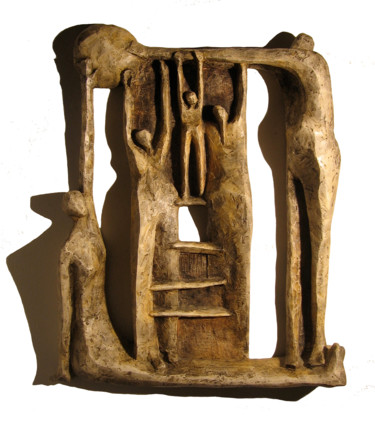 Sculptuur getiteld "Support" door Bozena Happach, Origineel Kunstwerk, Gietwerk