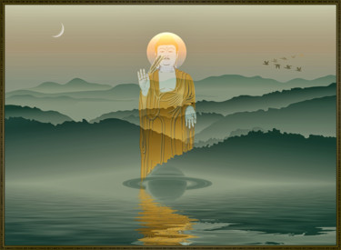 "Bouddha à la plume…" başlıklı Dijital Sanat Harald Dastis tarafından, Orijinal sanat, Dijital Resim