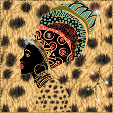 数字艺术 标题为“L"africaine” 由Harald Dastis, 原创艺术品, 数字油画