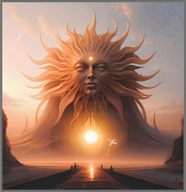 Arts numériques intitulée "La porte du Soleil" par Harald Dastis, Œuvre d'art originale, Travail numérique 2D