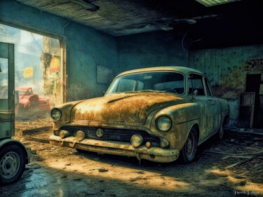 Digital Arts titled "Garagenwagen zu ver…" by Harald Laier, Original Artwork, AI generated image