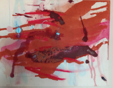 Malarstwo zatytułowany „The Ocean is Red Too” autorstwa Harmon, Oryginalna praca, Akryl