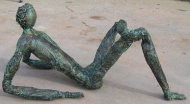 Скульптура под названием "Man" - S Eymond Laritaz, Подлинное произведение искусства, Металлы