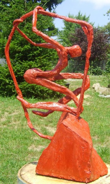 Sculpture intitulée "SORTIR DU CARCAN" par S Eymond Laritaz, Œuvre d'art originale, Plâtre