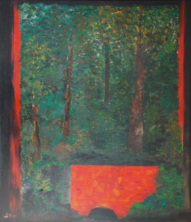 Peinture intitulée "Pont de briques dan…" par Harry Lübke (hARRY), Œuvre d'art originale, Acrylique