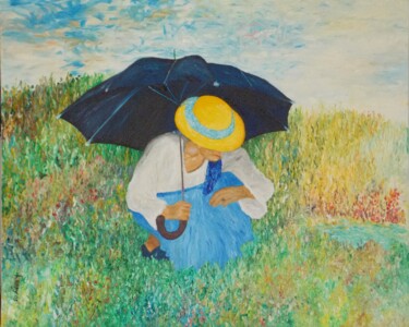 Painting titled "Anne mit Sonnenschi…" by Harry, Original Artwork, Oil