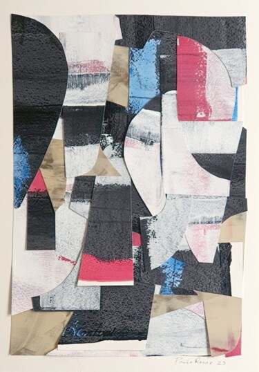 Collages titled "Guardare" by Paulo Rosae, Original Artwork, Collages