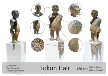 Escultura titulada "Tokun Hali" por Hasan Cingiz, Obra de arte original, Fundición