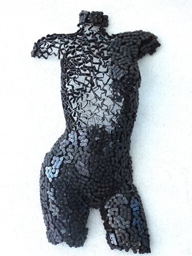 Escultura titulada "Demi buste femme" por Hassan Laamirat, Obra de arte original, Metales