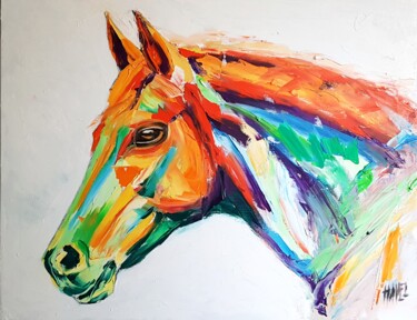 Pintura titulada "Horse colors passion" por Daniel Havel, Obra de arte original, Oleo