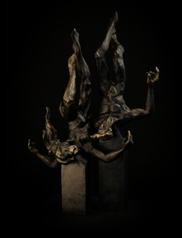 Sculptuur getiteld "ADAM and EVE expuls…" door Hayk Hovhannisyan, Origineel Kunstwerk, Bronzen