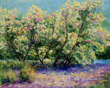 Pittura intitolato "Trees" da Haykuhi Khachatryan, Opera d'arte originale, Olio