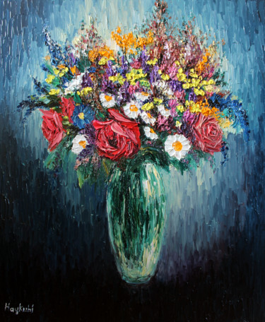 "Flowers" başlıklı Tablo Haykuhi Khachatryan tarafından, Orijinal sanat, Petrol