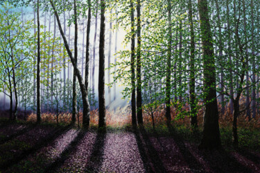 Peinture intitulée "A Shaft Of Ethereal…" par Hazel Thomson, Œuvre d'art originale, Huile Monté sur Châssis en bois