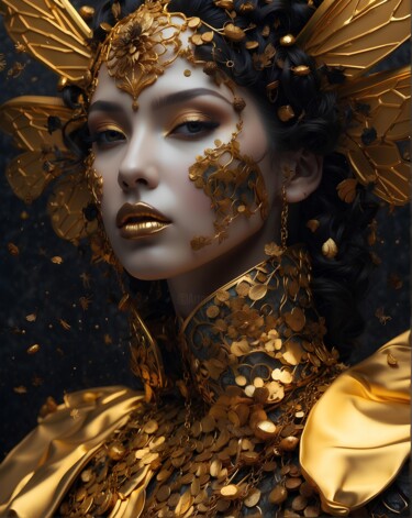 Arts numériques intitulée "Golden" par Hazel, Œuvre d'art originale, Image générée par l'IA
