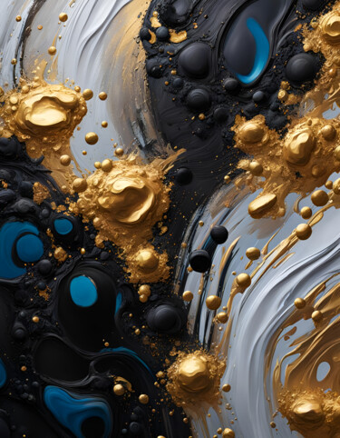 Digital Arts titled "Blue Sulphur" by Hazel, Original Artwork, Digital Painting