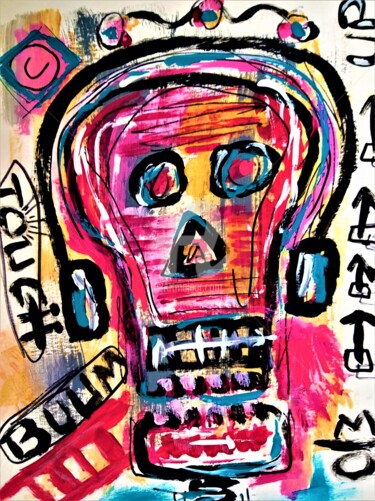 Pintura titulada "Skull Head" por Headbuum, Obra de arte original, Acrílico