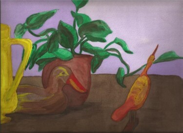Painting titled "still life" by Heather Caton, Original Artwork, Oil