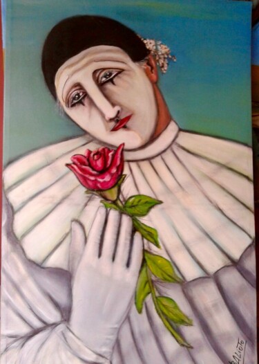 Malerei mit dem Titel "Arlequin" von Hebe Beatriz Alioto, Original-Kunstwerk, Öl