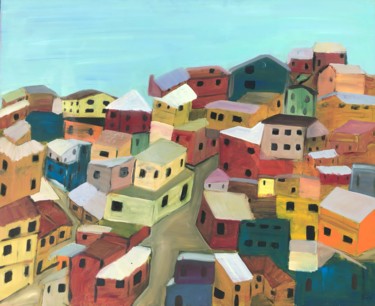 Pittura intitolato "Favela - Libération" da Eric Hebert, Opera d'arte originale, Olio
