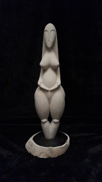 Sculpture intitulée "fille de gaïa" par Hector Bouchet, Œuvre d'art originale, Pierre