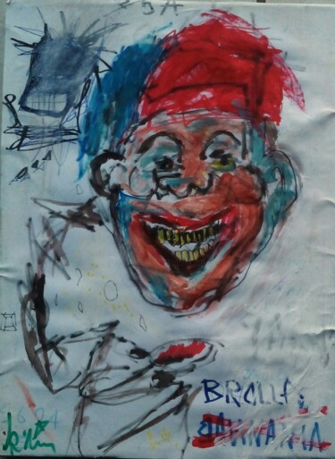 Malerei mit dem Titel "Ya bon bardella" von Hector O'Kanin, Original-Kunstwerk, Acryl