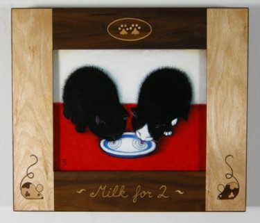 Картина под названием "Milk for 2" - Heidi Shaulis, Подлинное произведение искусства