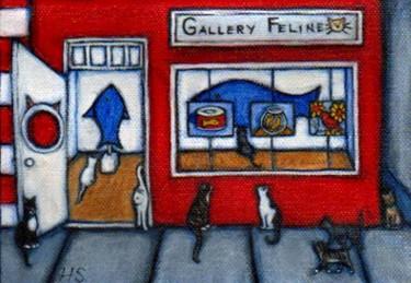 Pintura titulada "Gallery Feline" por Heidi Shaulis, Obra de arte original