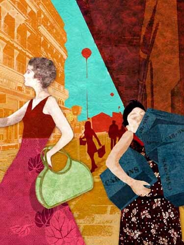 Arts numériques intitulée "Shopping à la Samar…" par Hel Swynghedauw, Œuvre d'art originale, Collages