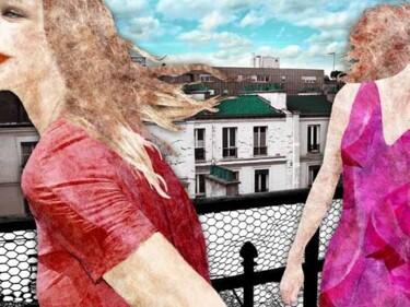 Arte digital titulada "Au balcon" por Hel Swynghedauw, Obra de arte original, Foto-montaje