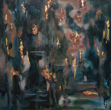 Pintura intitulada "Fireworks in the su…" por Helena Asadova, Obras de arte originais, Acrílico Montado em Armação em madeira