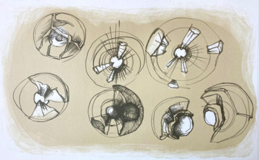 Impressões e gravuras intitulada "Life cycle" por Helena Kalná, Obras de arte originais, Litografia