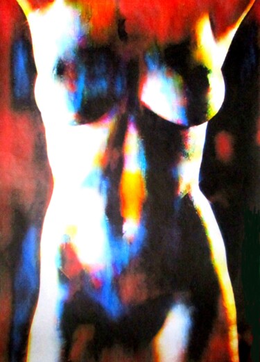 Painting titled ""Naked Skin"" by Helena Wierzbicki, Original Artwork, Acrylic