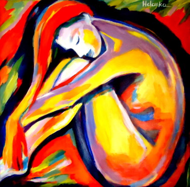 Painting titled "Silence" by Helena Wierzbicki, Original Artwork, Acrylic